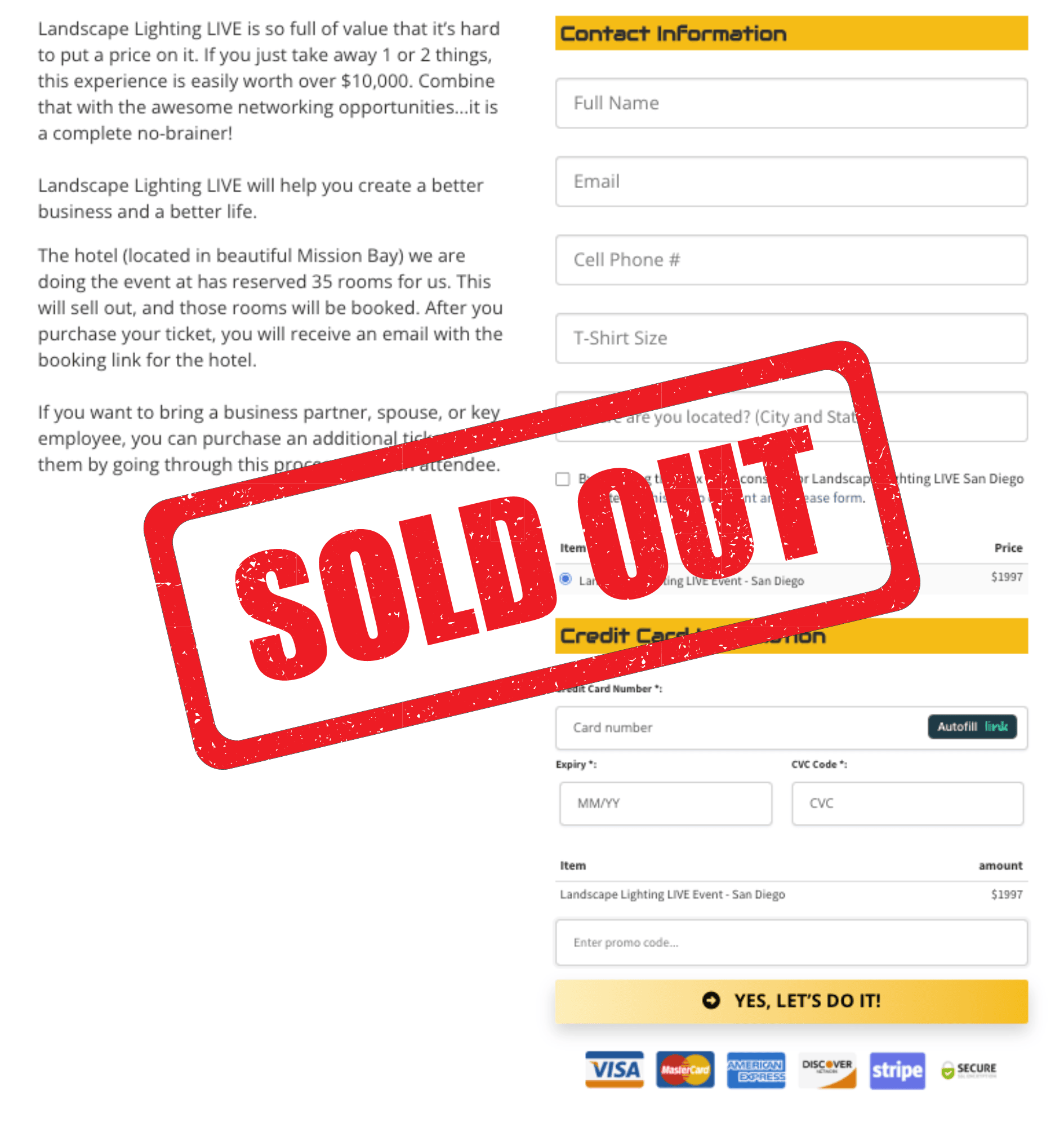 Event Sold out